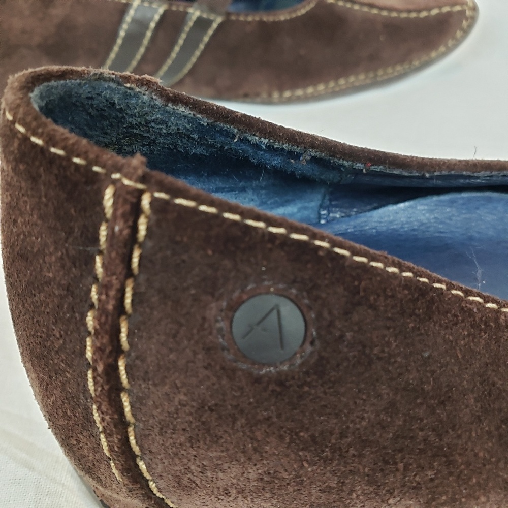 Aerosoles Suede Leather, Brown Slip Ons size 8W - Picture 6 of 8